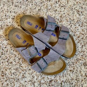 Birkenstock Faded Purple Suede Sandals